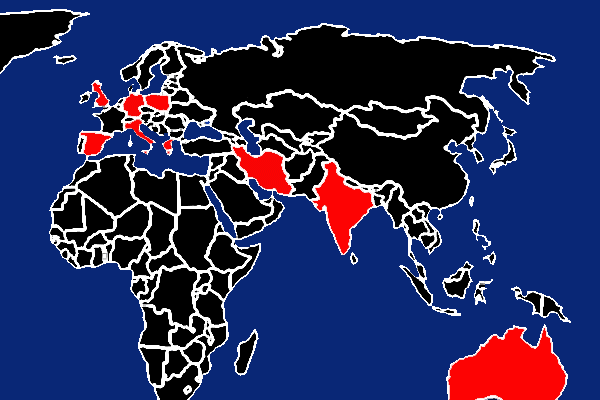 Film festival world map