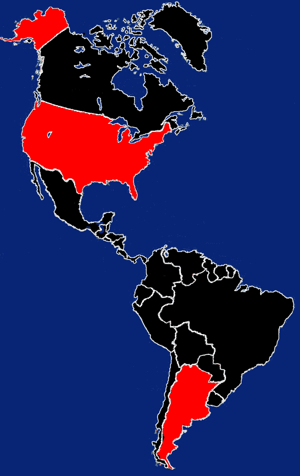 western hemisphere map